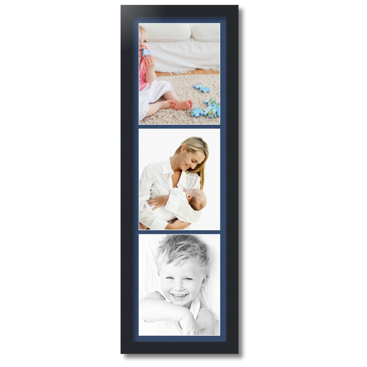 ArtToFrames Collage Photo Picture Frame with 3 - 8x10 inch Openings, Framed in Black with Over 62 Mat Color Options and Plexi Glass (CSM-3926-2134)
